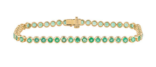 Bracelet Emerald 18k Yellow Gold 4.35 cts