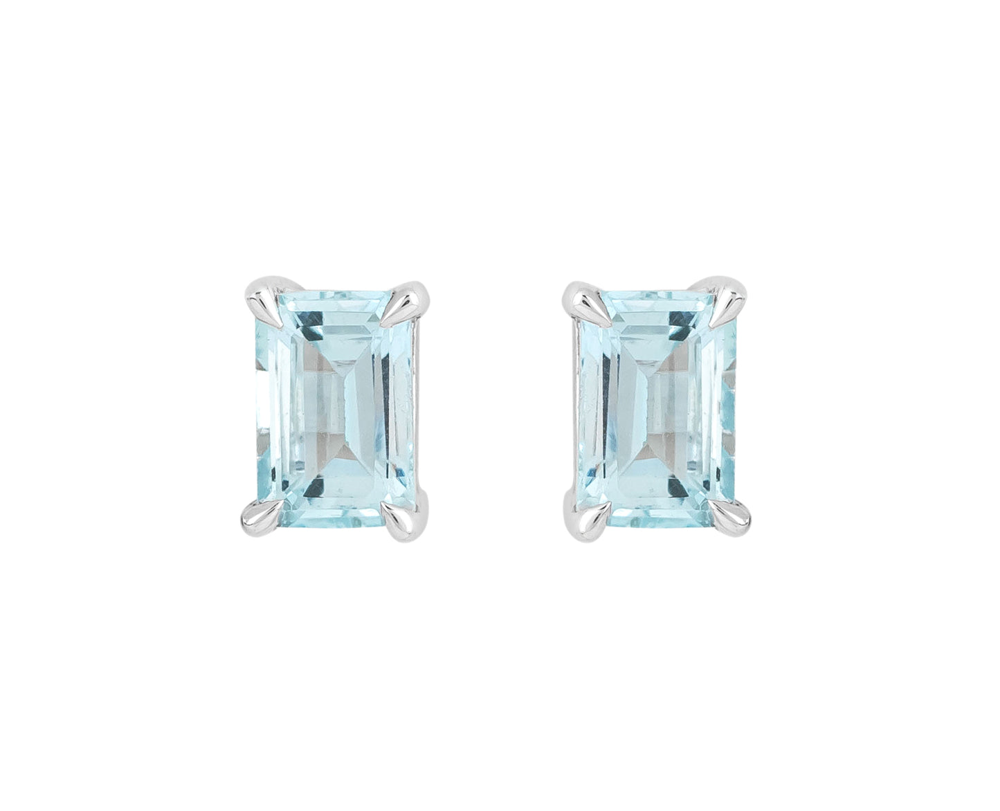 Earrings Aquamarine 18k White Gold 1.21 ct