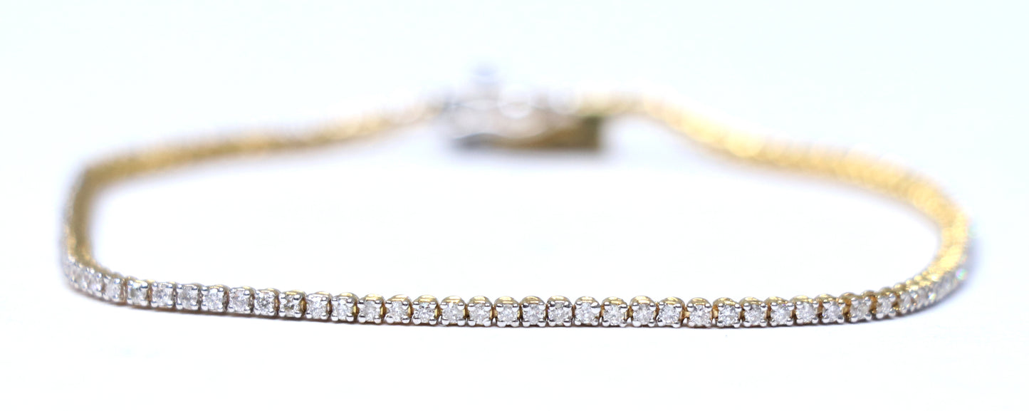 Diamond Bracelet 18k Yellow Gold 0.83 ct