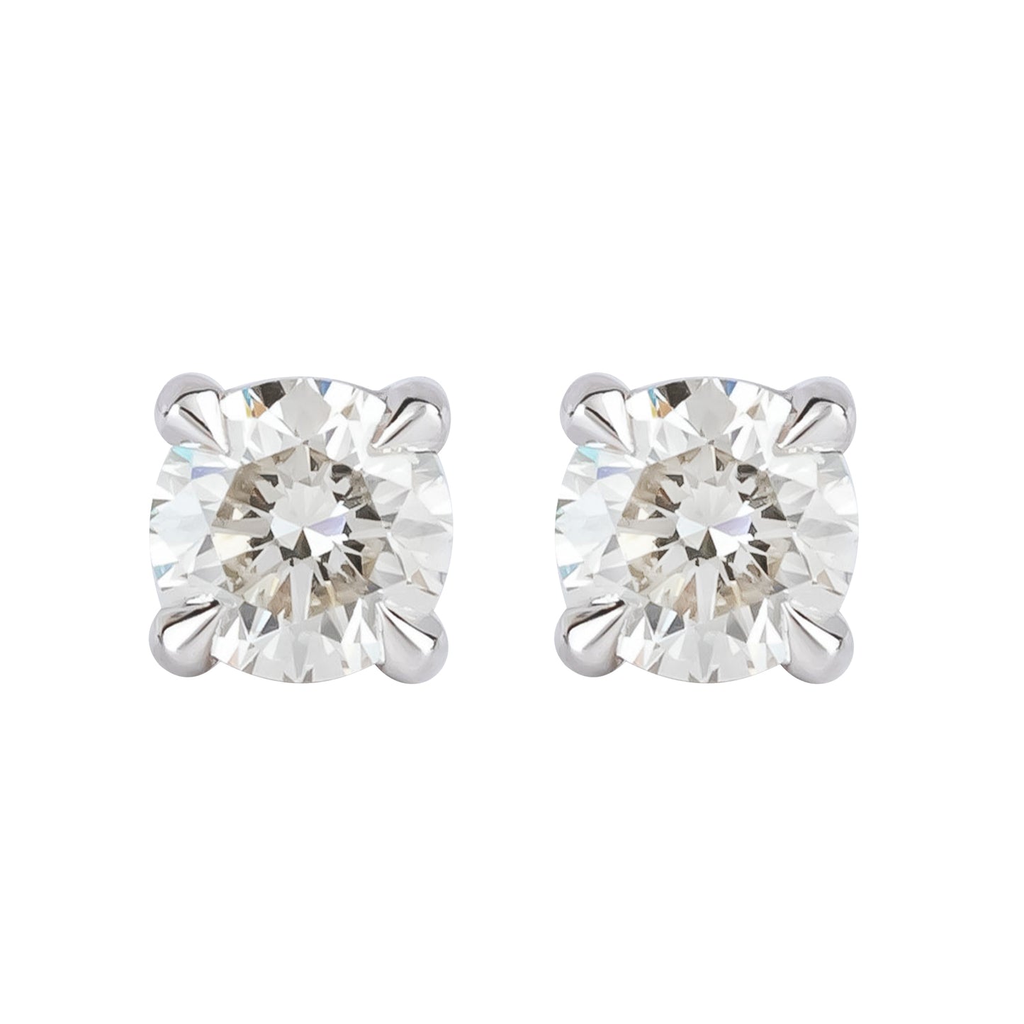 Stud Earrings 18k White Gold 1.81 ct