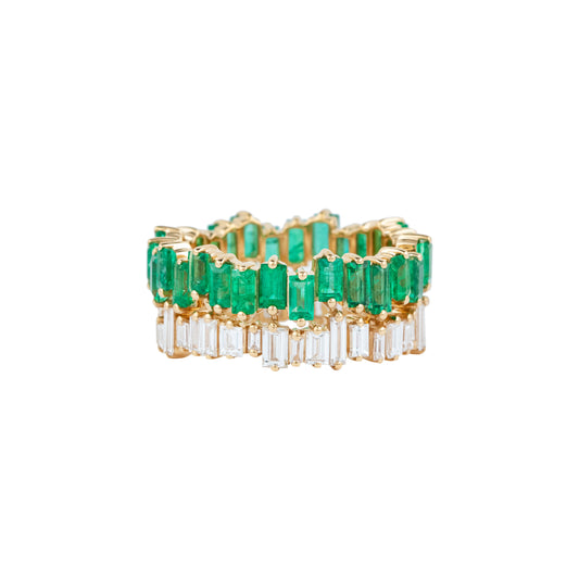 Ring Emerald and Diamond 18K Yellow Gold 3.03 ct