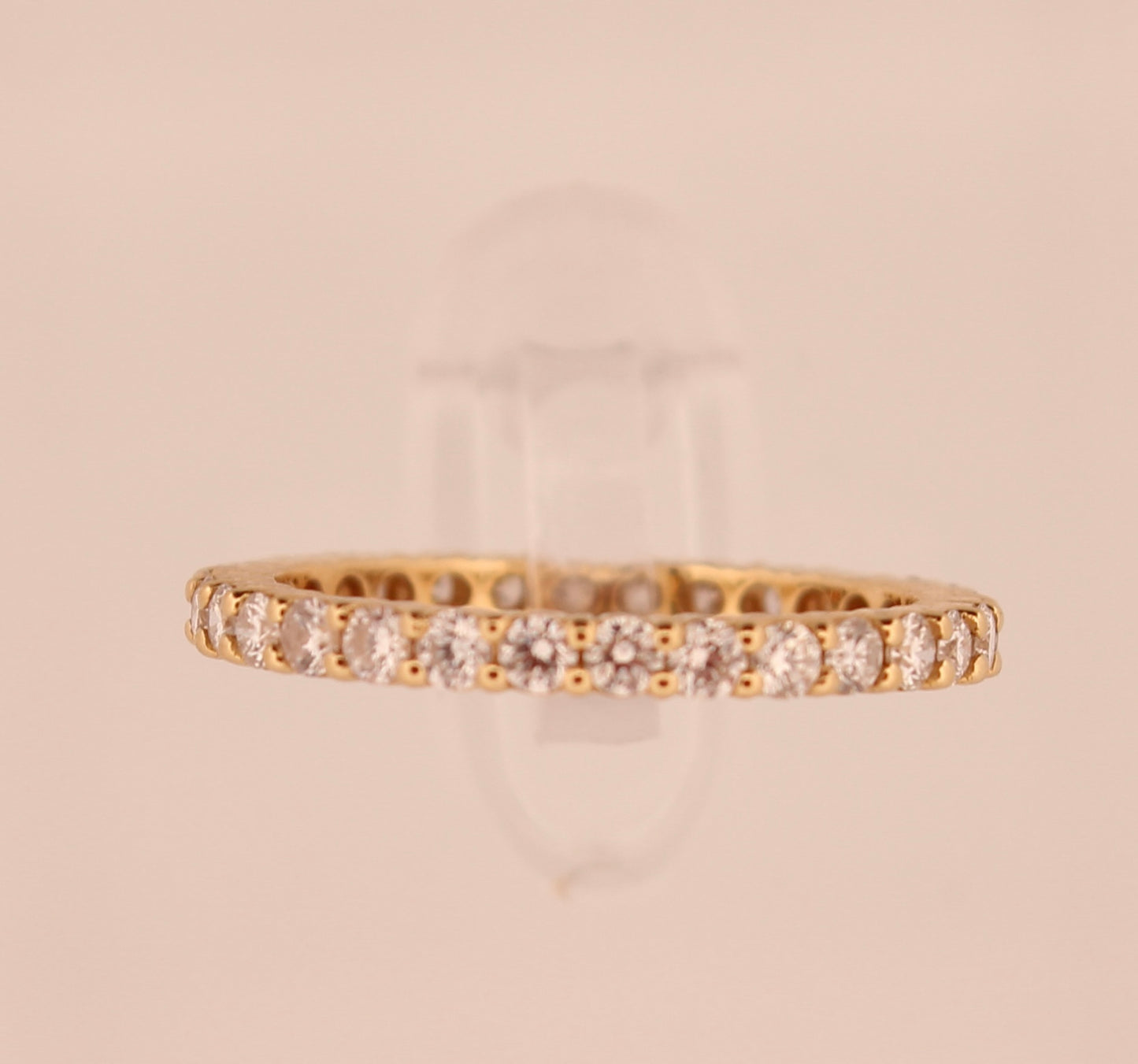 Diamond Ring Eternity Yellow Gold 18k 0.83 ct