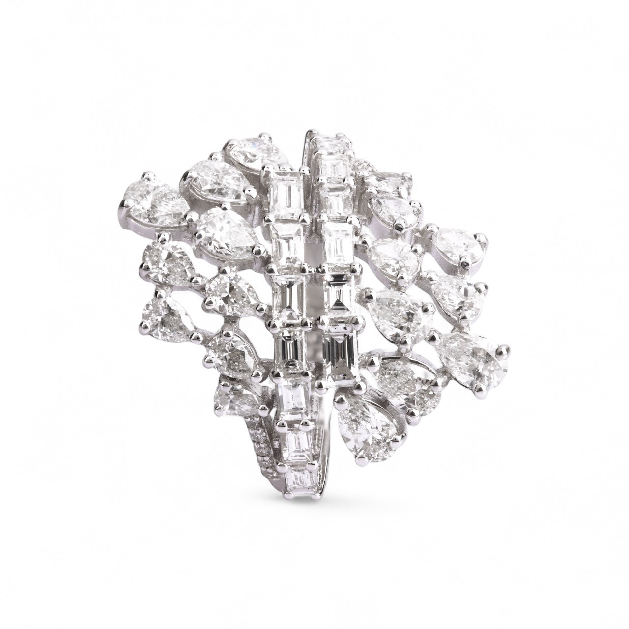 Ring Diamond Elegancy 18k White Gold 2.72 ct