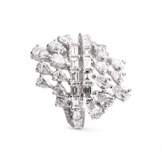 Ring Diamond Elegancy 18k White Gold 2.72 ct