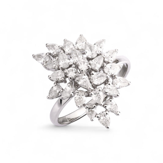 Ring Diamond 18k White Gold 1.46 ct