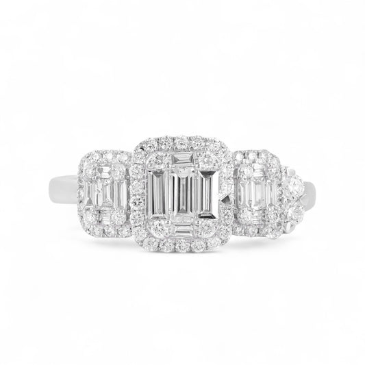 Ring Diamond 18k White Gold  0.86 ct