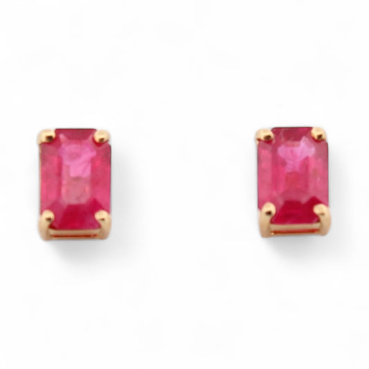 Earrings Ruby  18K Yellow Gold 1.13 ct