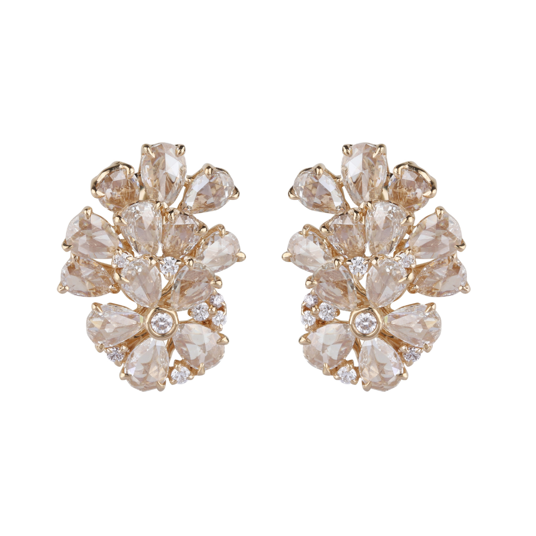 Diamond Rose Cut Diamond Earring