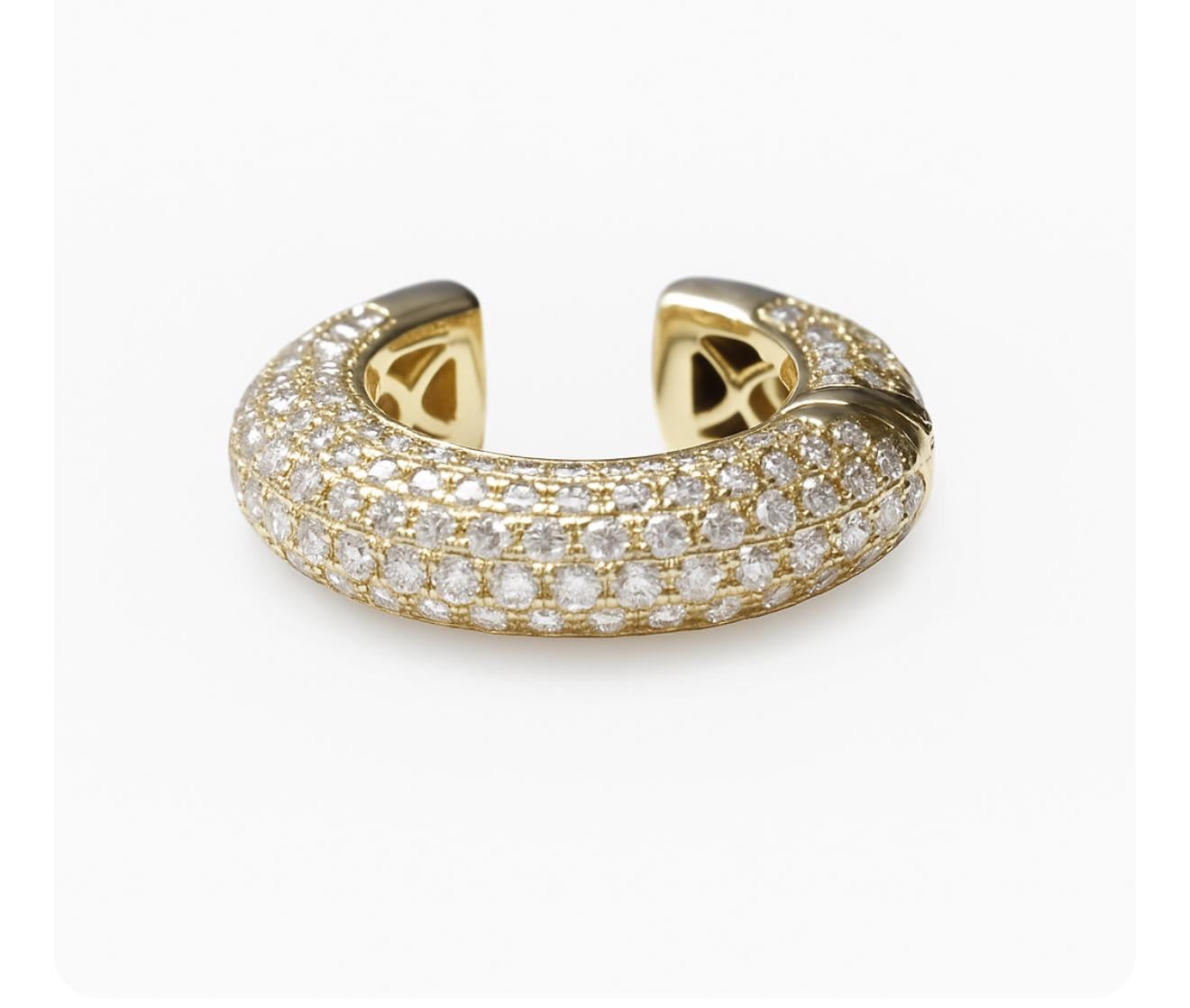 Diamond Ear Cuff 18k Yellow Gold