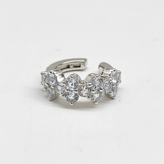 Ear Cuff Aquamarine 18k White Gold 0.75 ct