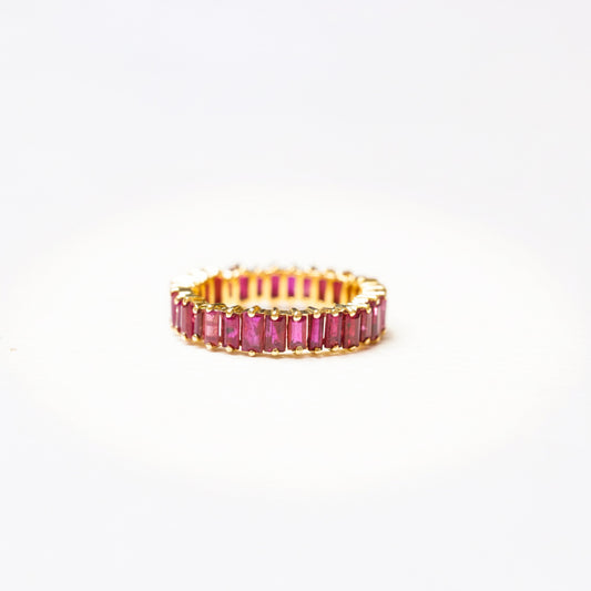 Ring Ruby Yellow Gold 18k 3.88 ct