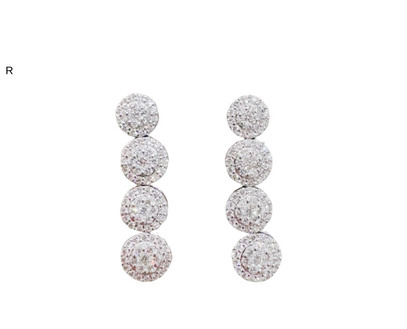 Earring White Gold 18k 6cts