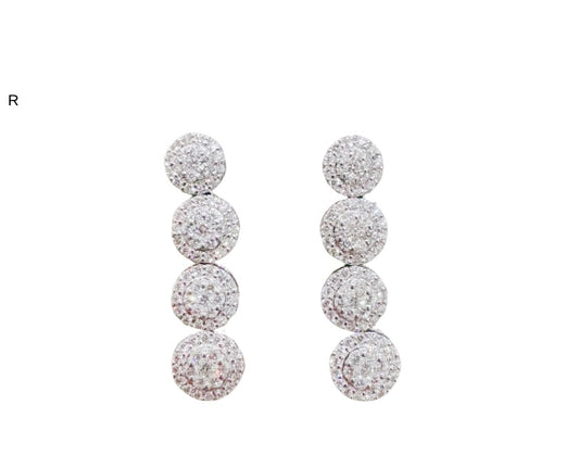 Earring White Gold 18k 6cts