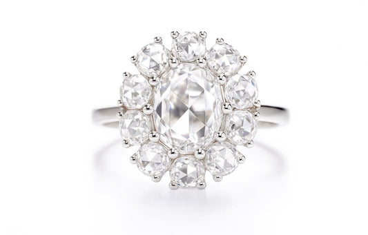 Diamond Ring 18k White Gold  1.38 ct