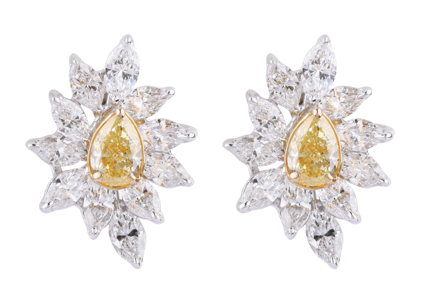 Diamond Yellow Earings