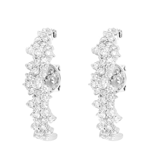Diamond Earing 18K White Gold 1.86 ct