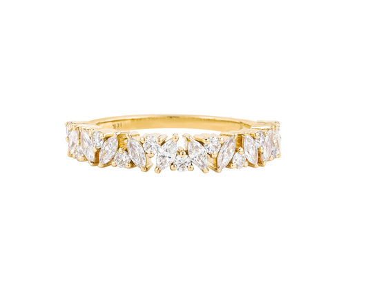 Diamod Cut Ring 18K Yellow Gold 0.81 ct