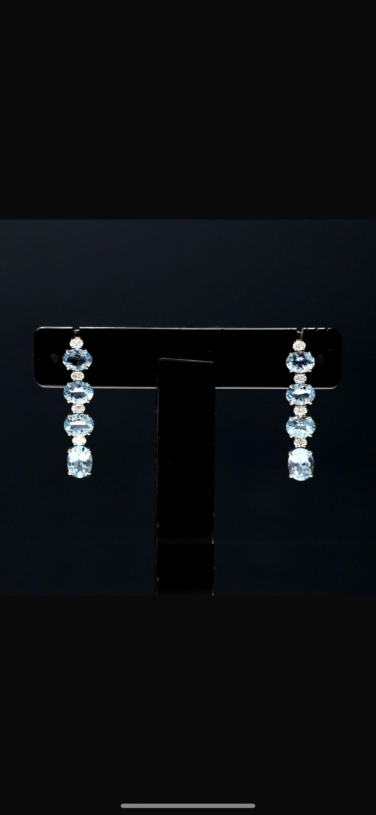 Earrings Aqua 18k
