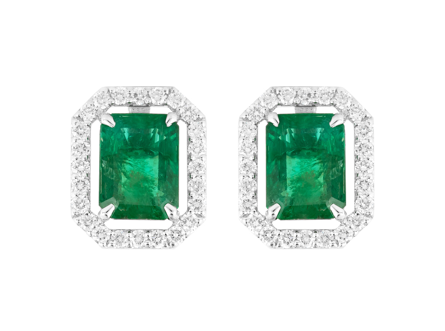 Diamong Emerald Earings