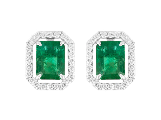 Diamong Emerald Earings