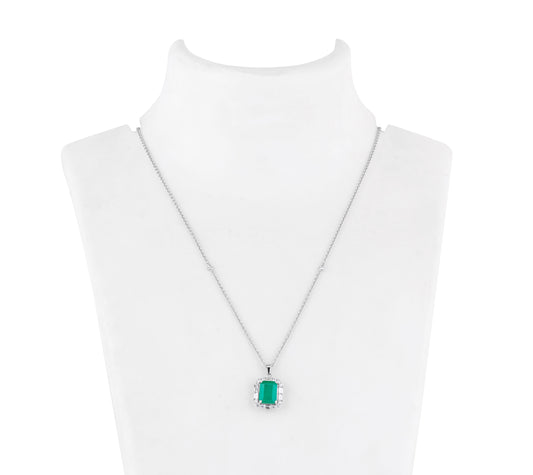 Diamond Emerald Necklace