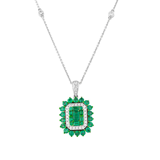 Emerald Diamond Necklace