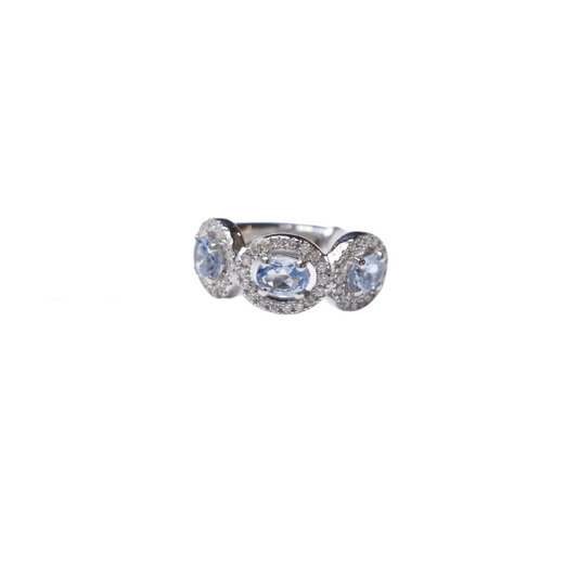 Blue Sapphire Diamond Ear Cuff