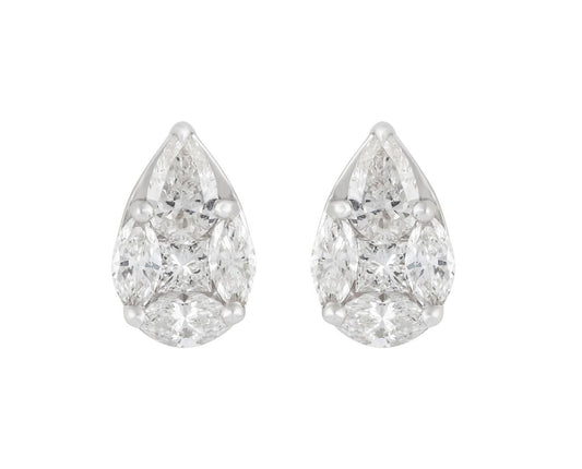Diamond Earrings Gota 18k White Gold 0.94 ct
