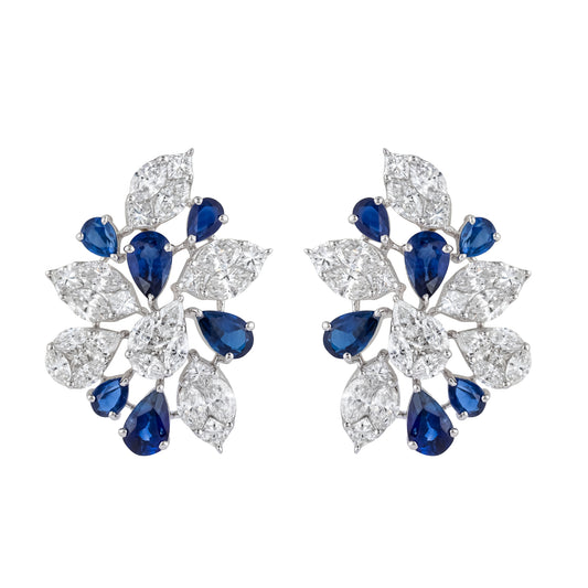 Diamond Sapphire Earings