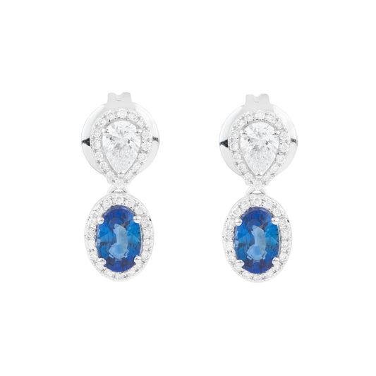 Diamond Pear Earings
