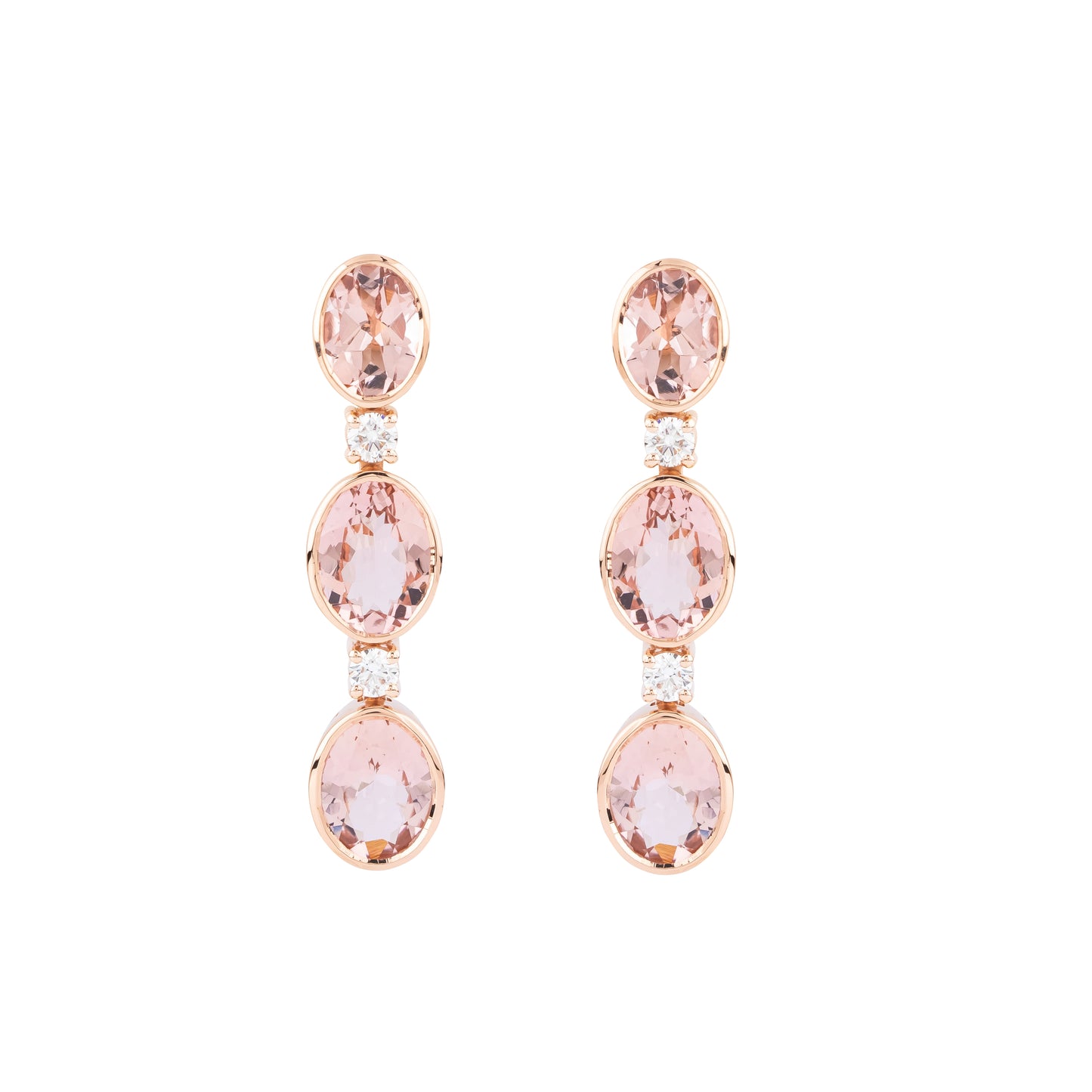 Diamond Morgonite Earings