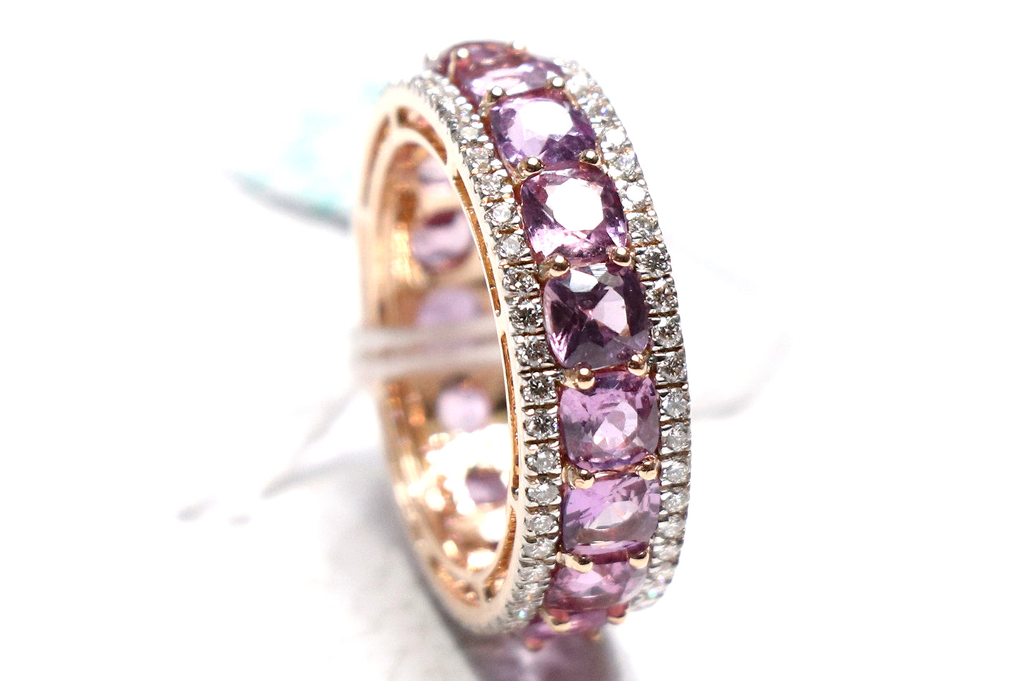 Diamond Pink Sapphire Ring