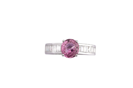 Diamond Pink Sapphire Ring