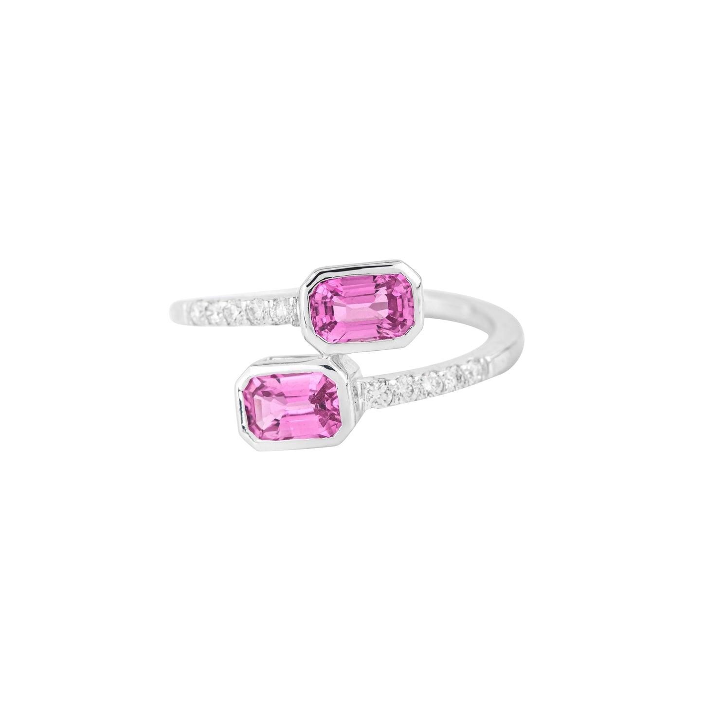 Diamond Pink Sapphire Ring