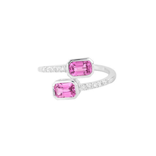 Diamond Pink Sapphire Ring
