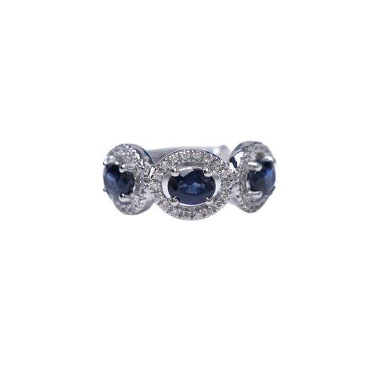 Diamond / Sapphire  Ear Cuff