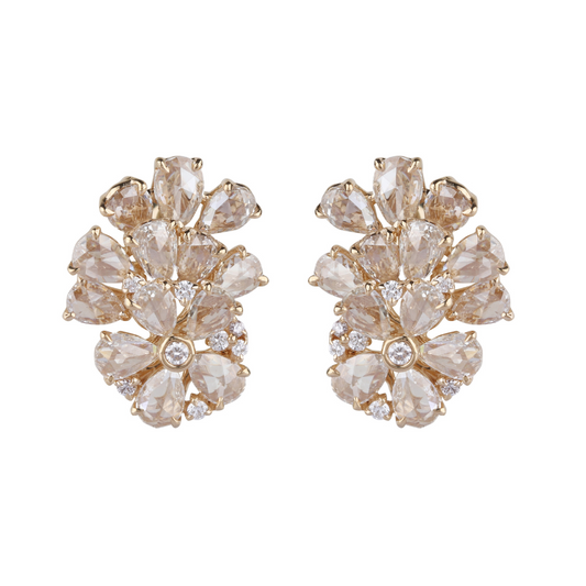 Diamond Rose Cut Diamond Earring