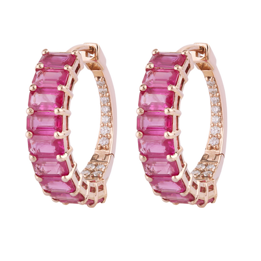 Diamond Ruby Earings