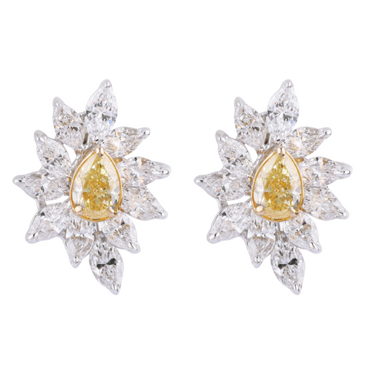 Diamond Yellow Earings