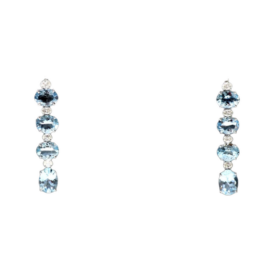 Earrings Aqua 18k