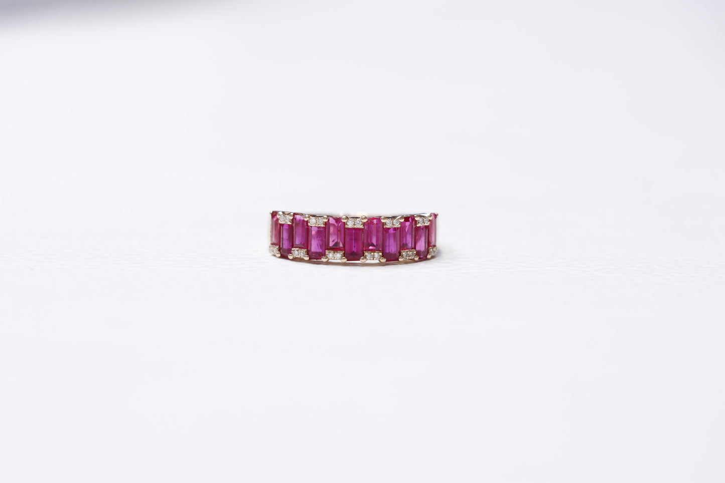 Pink Sapphire Diamond Ring