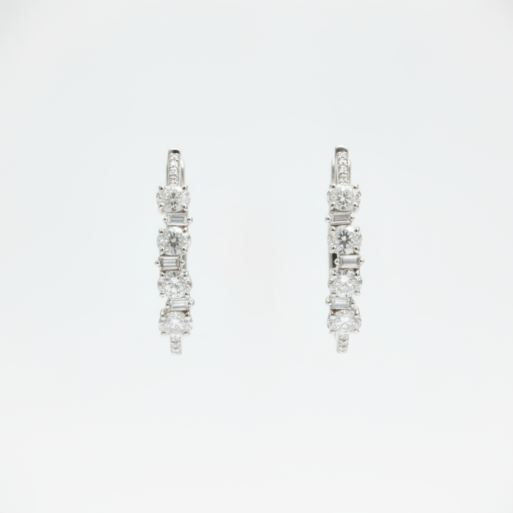 Earrings Ear Cuff Diamonds 1.94 ct