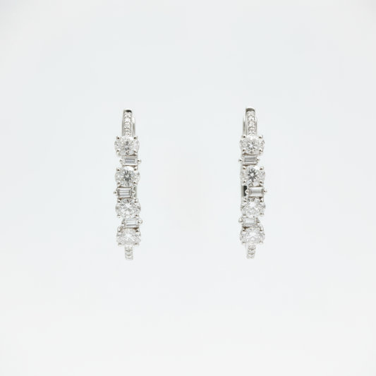 Earrings Ear Cuff Diamonds 1.94 ct
