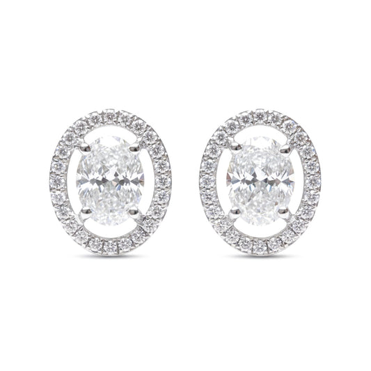 Earrings Diamond  18K White Gold 0.86 ct